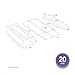 BAKIPACK 20 Valentine's Day Truffle Boxes, Chocolate Boxes, Candy Boxes Packaging with 4-Piece Plastics Tray (Tray Size with 5.75x1.25 Inches), Pull Out Packing with Clear Window Sleeves, Gold