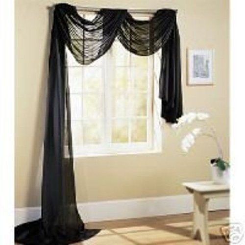 1 X Beautiful Elegant Voile Sheer Valance Scarf 37
