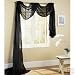 1 X Beautiful Elegant Voile Sheer Valance Scarf 37" X 216" Topper Black