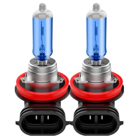 TIRARP H11 Headlight Bulb H11 Halogen Bulbs No Flashing 12V 55W 5000K Xenon White, 2 Pack Cover