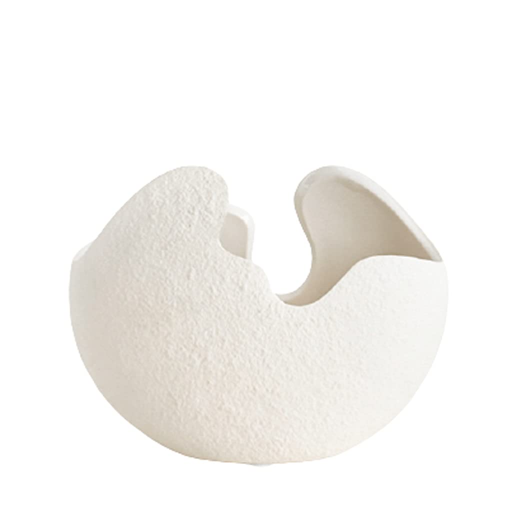 Ngdfgr As Known Vase Vase Ceramic Vases Flower Vase Decorative Eggshell Shape Container Reed Diffuser Floral Vases Home Decor Centerpieces Minimalism (S),S