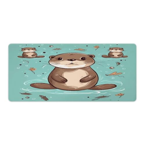 Tapis de bureau motif loutre idée cadeau maman et étudiant rentrée scolaire
