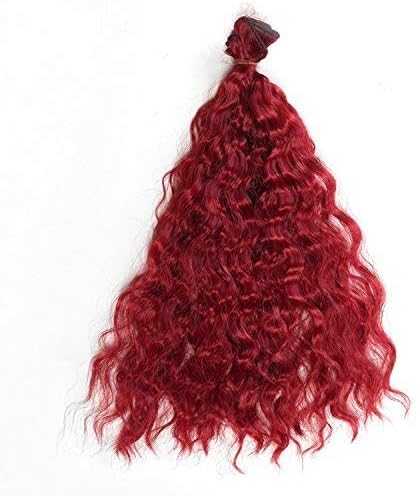 25cm*100cm DIY High-temperature Wire Red Wool roll Hair row for BJD / Blythe /Barbie Doll Wigs