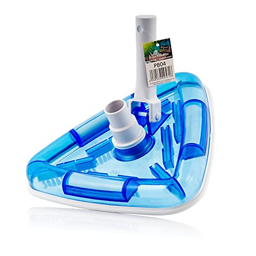 Zelsius Brosse de Piscine avec 7 brosses | Triangulaire | Nettoyeur de Fond de Piscine pour Tuyau Ø 32 / 38 mm | Aspirateur de Fond, Brosse de Nettoyage pour Perche télescopique
