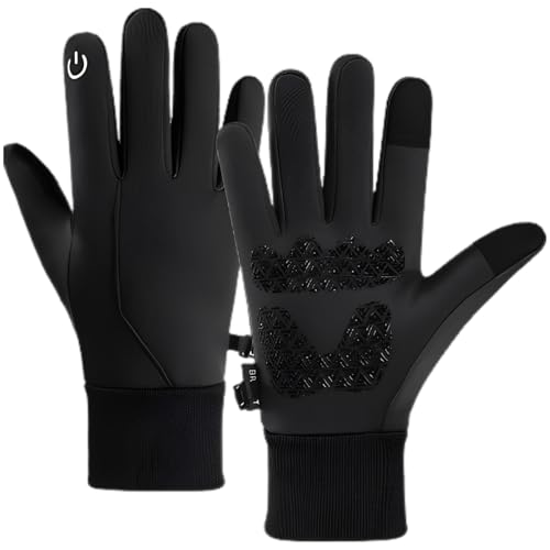 Texvora Guantes de invierno para pantalla táctil, resistentes al viento, impermeables, térmicos, dedos completos, para hombres y mujeres