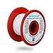 BNTECHGO 20 Gauge Silicone Wire Spool White 50 feet Ultra Flexible High Temp 200 deg C 600V 20 AWG Silicone Rubber Wire 100 Strands of Tinned Copper Wire Stranded Wire for Model Battery Low Impedance