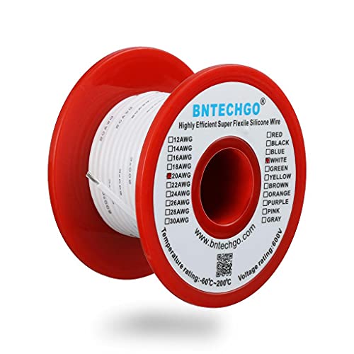Câble silicone 20 AWG BNTECHGO en cuivre étamé haute pureté pour modélisme exigeant