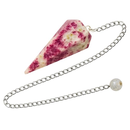 Image of Cinnabarite Pendulum Dowsing Tool - Natural Crystal Pendulum for Spiritual Guidance - Premium Dowser Pendulum for Accurate Divination and Energy Healing - Perfect for Energy Healing and Chakra Balancing - Handcrafted with Precision and Elegance