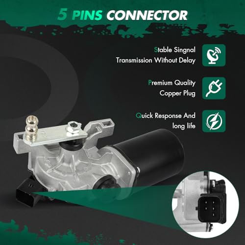 Image of SCITOO Front Windshield Wiper Motor Replacement for 2011-2016 for Hyundai for Genesis Coupe,2007-2010 for Kia for Optima,2006-2011 for Kia for Rio, Wiper Motor 981102M000 5 Pins