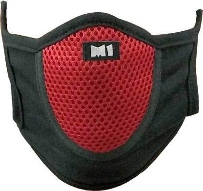 HOLME'S Cotton Dustproof Anti Pollution Sun Protection Unisex Half Face Mask for Bikers (Red)
