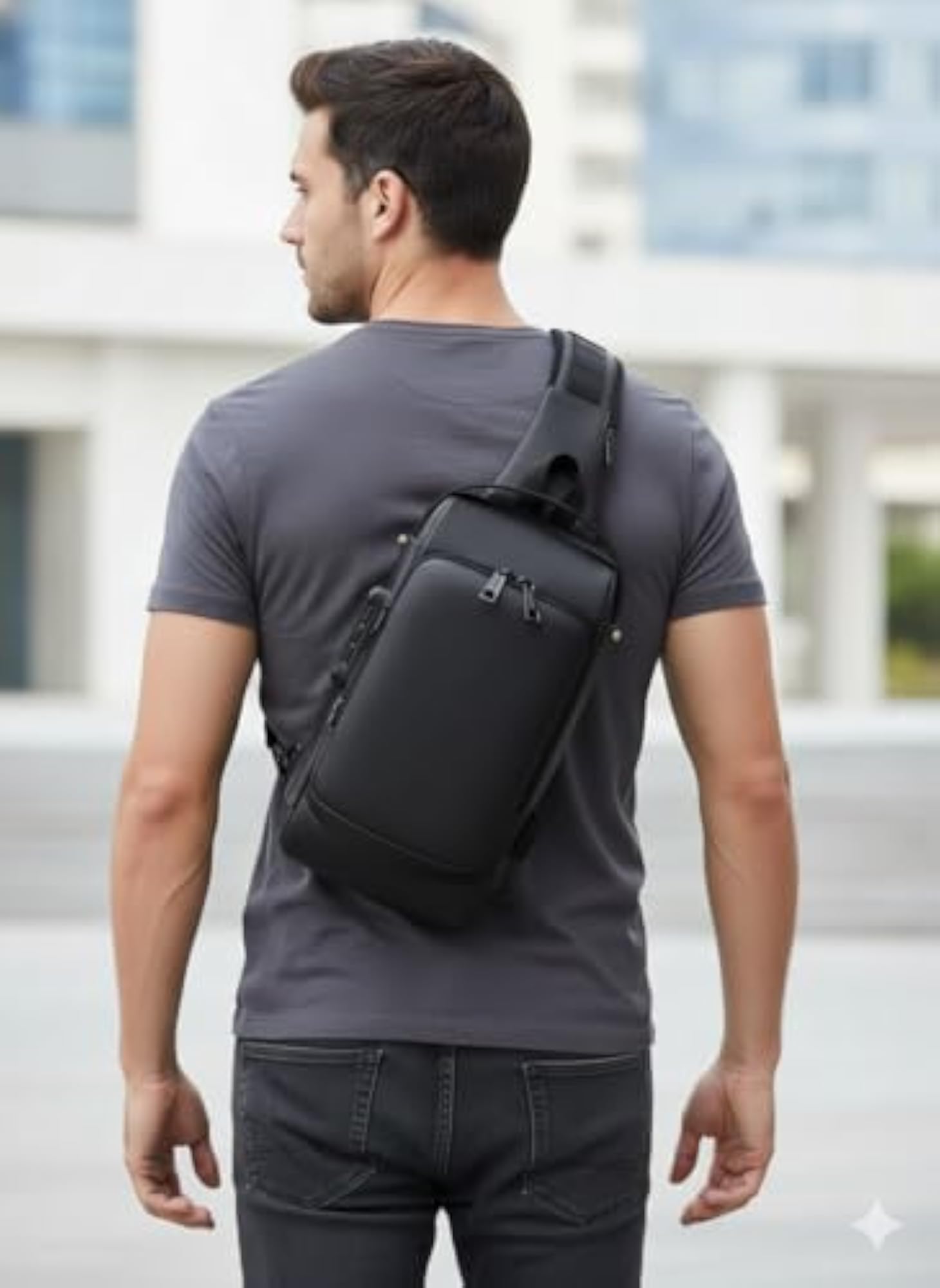 Anti-Theft Crossbody Chest Sling Bag, Unisex