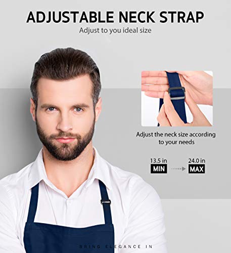 image for Syntus 2 Pack Thicker Version Adjustable Bib Apron Waterdrop Resistant