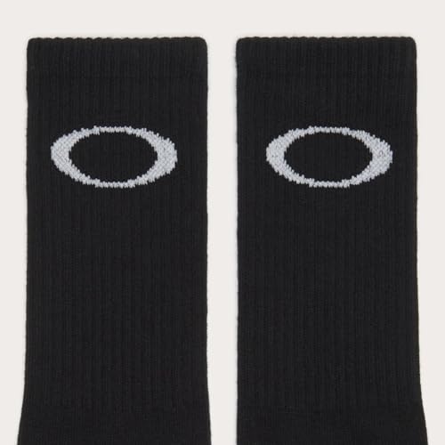 Oakley MAN Ellipse Crew Socks, Black, Large US4