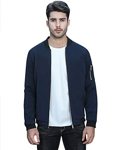 Sandbank B076CC4TKL Men'S Slim Fit Lightweight Softshell Flight Bomber Jacket Coat thumb #2