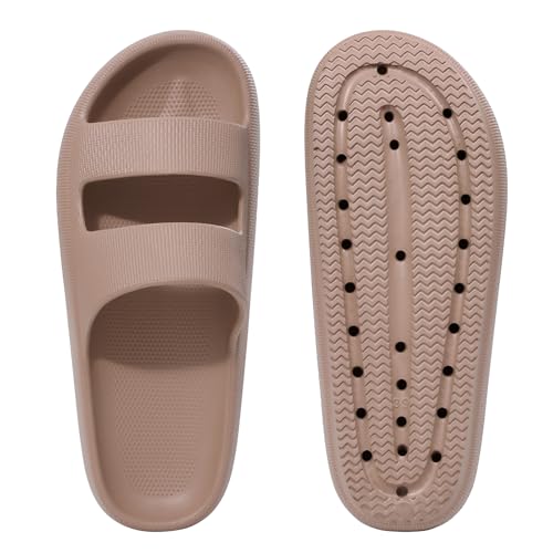 Image of shevalues Orthopedic Slide Sandals for Women with Arch Support Pillow Soft Recovery Slip on Sandals Lightweight Summer Cloud Slippers for Plantar Fasciitis