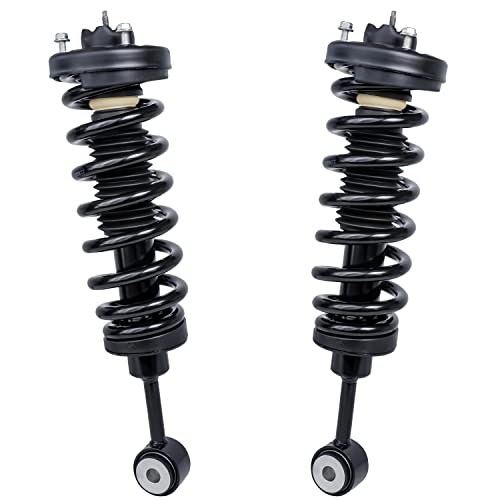 Image of Detroit Axle - 2 Front Ready Struts for 2003-2006 Ford Expedition Lincoln Navigator 2004 2005 Complete Struts with Coil Spring Assembly Front Pair Strut Shock Set Replacement