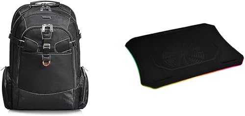 Everki Business 120 - Mochila profesional grande para computadora portátil de 18.4 pulgadas o para juegos con cubierta para lluvia, apta para viajes