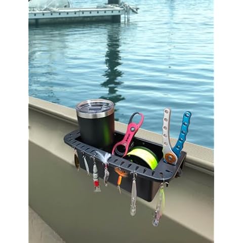 Brocraft Tool Holder for 90 Degree Boat Track System/Marine Caddy for Versatrack Track, Lund Sport Track,Lowe Track Sytem/Verstrack Boat Storage Box/Lund Boat 90 Degree Track Cockpit Organizer Cover