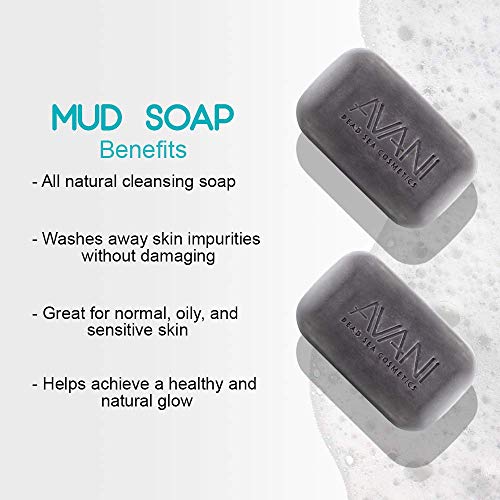 Avani-Dead-Sea-Cosmetics-Purifying-Mud-Soap–Includes-Vitamins-Essential-Oils-Plant-Extracts–3-Pack Avani Dead Sea Cosmetics Purifying Mud Soap–Includes Vitamins Essential Oils Plant Extracts–3 Pack