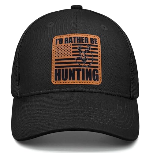 Image of Mens Hat Snapback Trucker Hats Outdoor Gifts for Men Dad Husband Father's Day Leather Pattern Baseball Cap