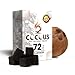 Cocous Natural Coconut Charcoal Incense Hookah Shisha Narguile Coal Coconut Shell Briquette Coals 1KG-72 Pieces 25mm Cubes