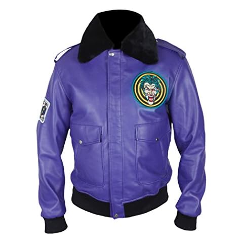 F&H Men's Batman Henchman Joker Goon Purple Bomber Jacket 2XL Purple Cover