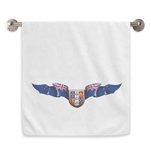 Serviette de toilette emblème de la Nouvelle-Zélande 13x29 pouces blanche - 2