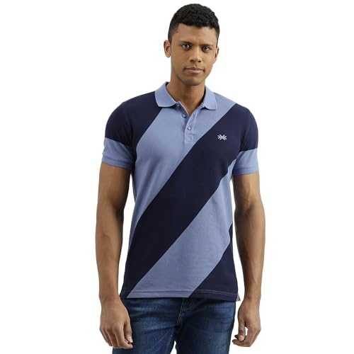Image of United Colors of Benetton Regular Fit Polo Collar Striped T-Shirt
