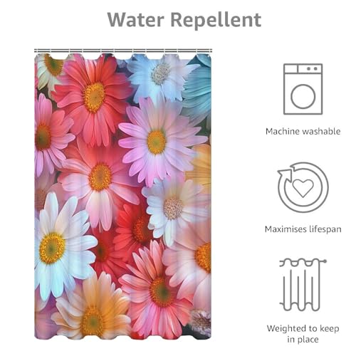 Rideau de douche 90x120cm polyester imperméable lavable Fleur Usine