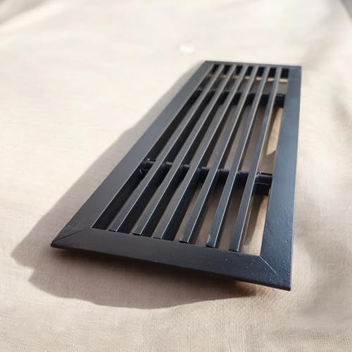 Image of Aluminium Powder Coated Grill, Grill for ac, hvac, ventilation grill, home grill, ac grill,Return Air Grill for Wall, Sidewall and Ceiling (BLACK, 12 inch*4 inch)