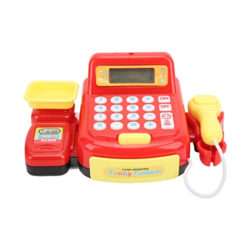 TIKATARER Juguete de Caja Registradora para Niños, Juego de Cajero para Niños con Calculadora y Dinero Ficticio, Ideal para y Niñas Mayores de 3 Años de Regalo