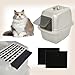 Delapan 8 Pack Charcoal Cat Litter Box Replacment Filter fits Pureness F6 Zeloite Air Filter Carbon Odor Filters