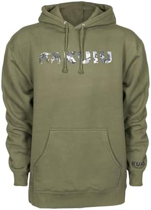 KUIU Vias Storm Logo Hoodie for Men, Heavyweight Cotton-Poly Fleece Pullover, Durable & Warm Hunting Hoodie, Standard Fit