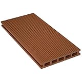 HORI® WPC/BPC Terrassendielen Komplettset I Hohlkammerdiele Bali hellbraun I Dielenlänge 4 m I Fläche 28 m²