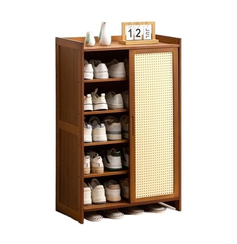Meuble de rangement pour chaussures en bambou idéal pour salon et entrée