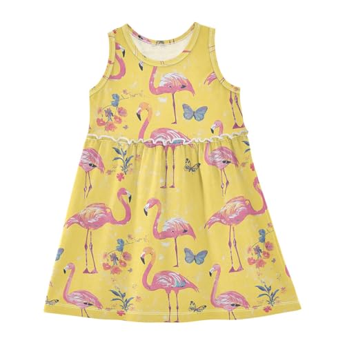 Girl Princess Dress Baby Girls Fashion Party Dress Birthday Party 2T Sweet Flamingo