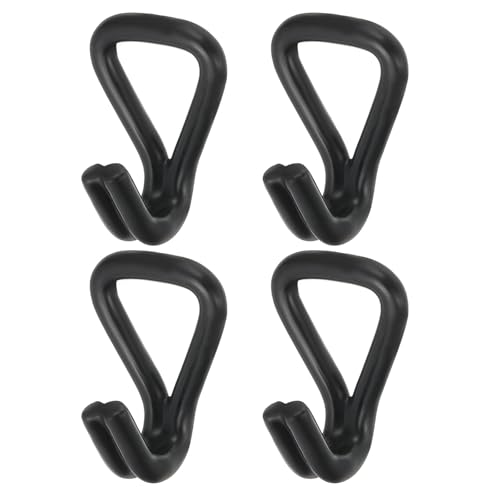 Gancho doble en trinquete para fijar coches y camiones con correas de remolque negras