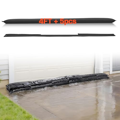Barrière anti-inondation VEVOR lot de 4 sacs absorbants 153x21 cm pour protection de maison