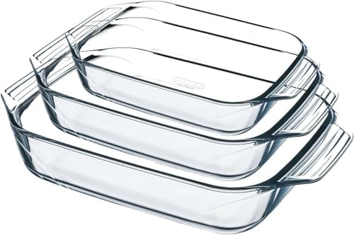Pyrex 8023510 Set of 3 Borosilicate Glass Oven Plates – Extreme R...