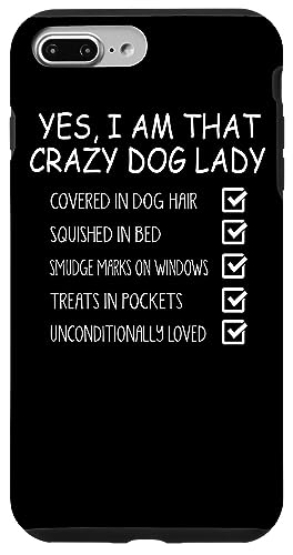 Crazy Dog Lady Coved In Dog Hair - Funny Dog Lover �X�}�z�P�[�X iPhone 7 Plus/8 Plus �p