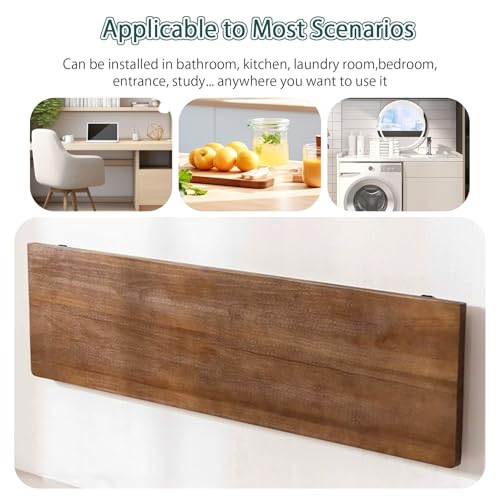 Table pliante murale pour petits espaces | Bureau flottant compact - 7