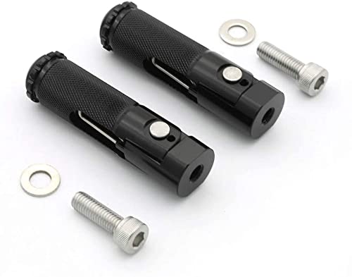 8Mm Billet Motorcycle Folding Rearsets Footrest Footpegs Foot Pegs Pedal Universal Compatible With Yamaha Honda Kawasaki Buell Benelli Aprilia Ducati Mv Agusta Triumph (Black) #TOP3