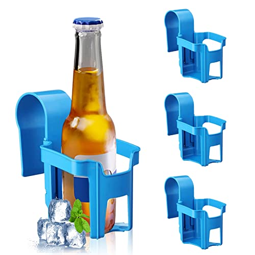 Nizirioo 4 Stücke Pool Getränkehalter, Poolrand, Kunststoff, Blau, Pool Zubehör