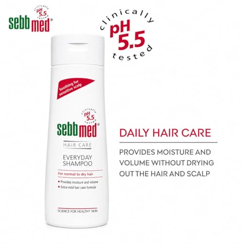 Image of Sebb med Everyday Shampoo for Normal to Dry Hair, Sensitive Scalp, pH 5.5 Clinically Tested, Extra-Mild Formula