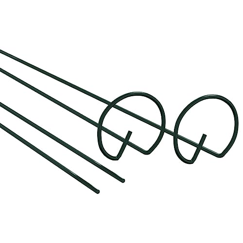 Support de plante 61 cm en acier lot de 20 tuteurs vert foncé pour tomates