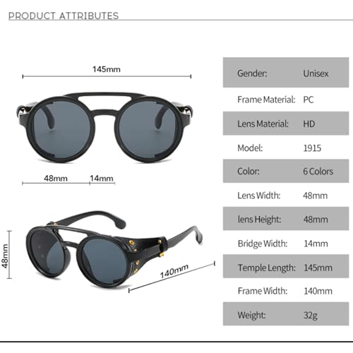 Lunettes de soleil Steampunk pour festivals et style rétro punk