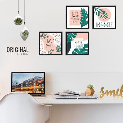 Image of Chaka Chaundh - Motivational Quote Frames - Inspirational Wall Quotes for OFFICE, STUDENT, STUDY ROOM - (11 X 11 Inches - Set of 4)