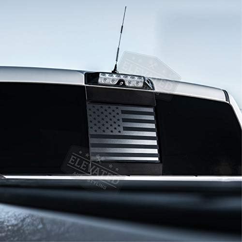 Elevated Auto Styling - Fits Dodge RAM 2009-2018 Rear Middle Window American Flag (Black)