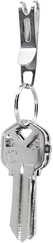 KeySmart Nano Clip - Pocket Clip Key Ring Holder - Secure Your Key Chain, Eliminates Pocket Bulge