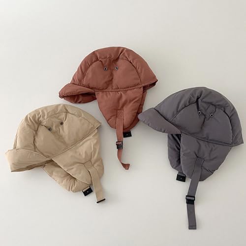 2024 Kids Earflap Hat Down Cotton Winter Warm Bonnet Caps Windproof Headgear for Warmth and Comfort in Cold Weather4